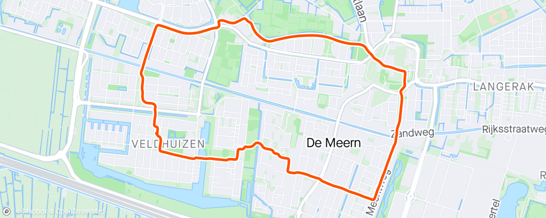 Map of the activity, Avond wandeling