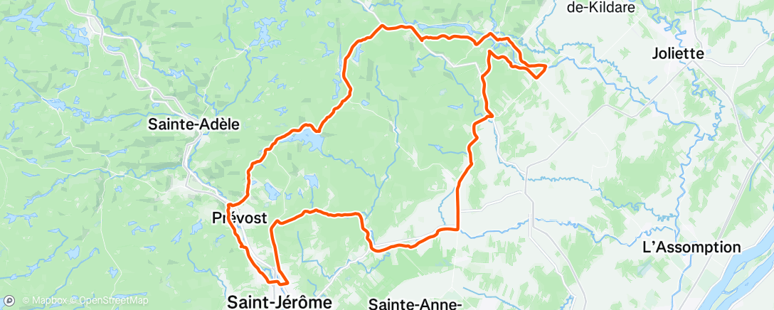 Map of the activity, Visite de Lanaudière