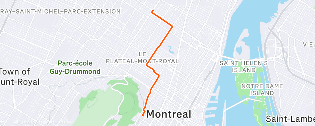 Map of the activity, Afternoon Ride