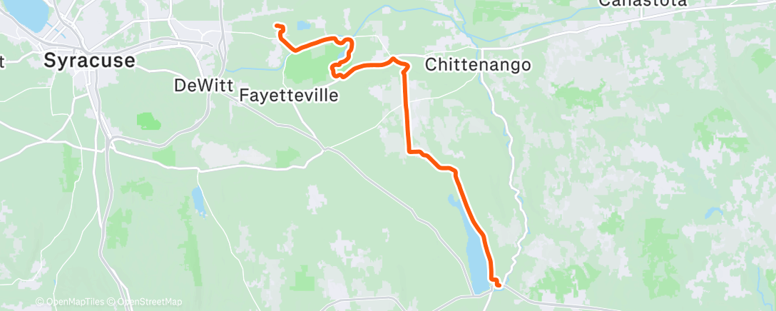Map of the activity, Afternoon Ride
