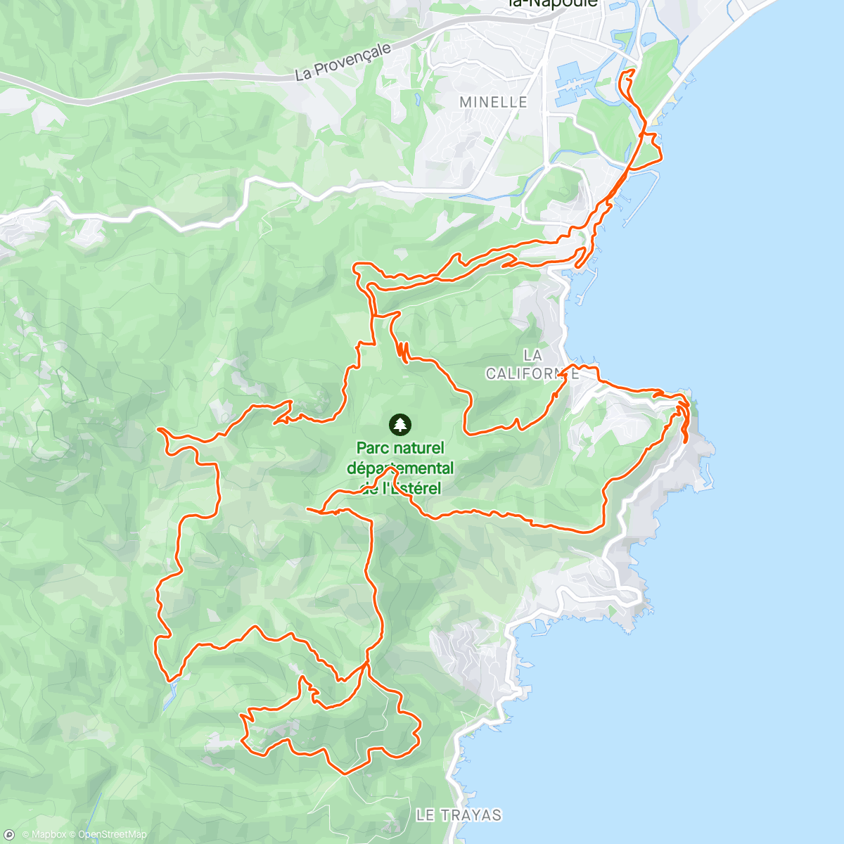 Map of the activity, Trail des balcons d'azur