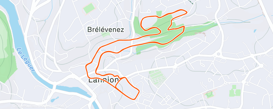 Map of the activity, Ouverture Trail Urbain 10km 🚴