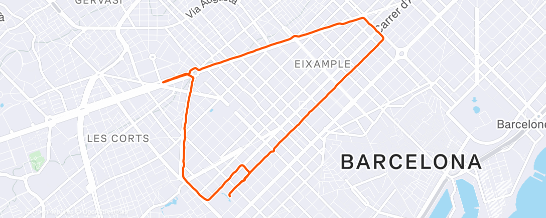 Map of the activity, Carrera de mañana