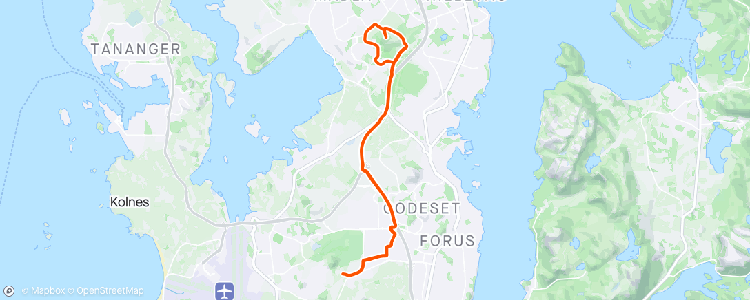 Map of the activity, Sykkelstamvegen Ride