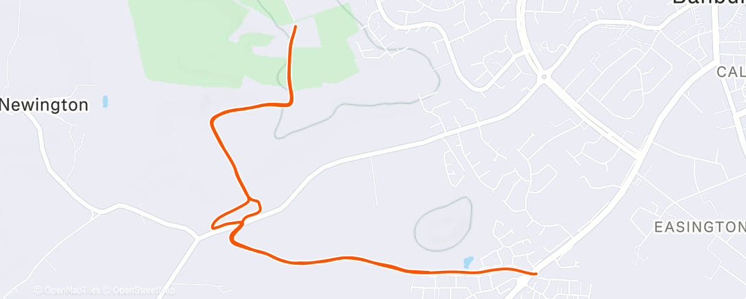 Map of the activity, Afternoon Trail Run