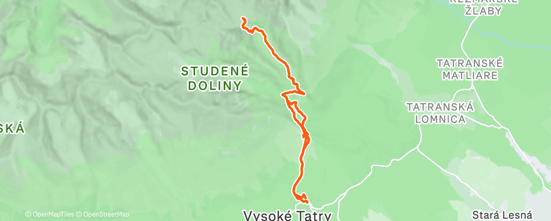 Map of the activity, Morning Hike