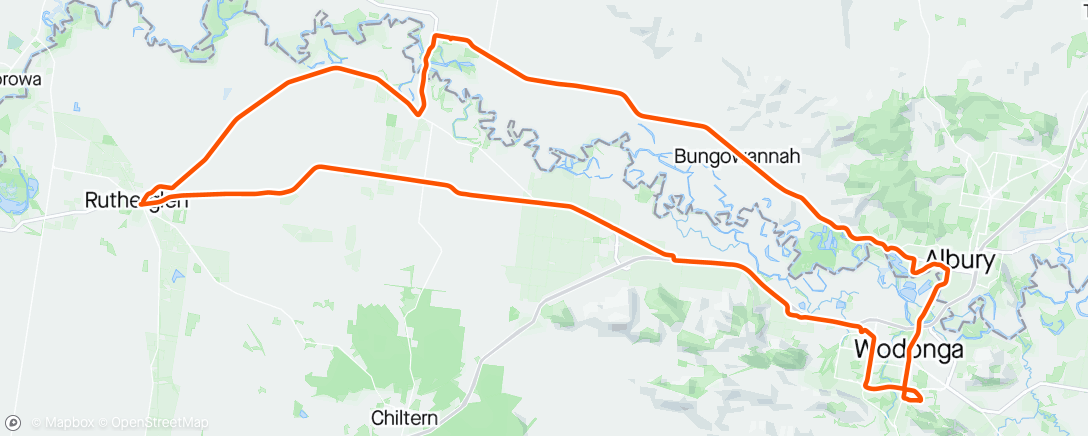 Map of the activity, Howlong 100km