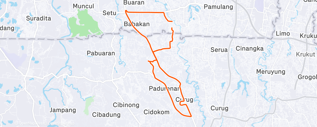 Map of the activity, Morning Gravel Ride