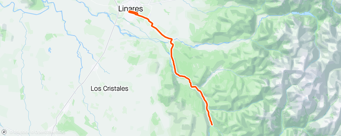 「Linares - Reten Achibueno - Linares」活動的地圖