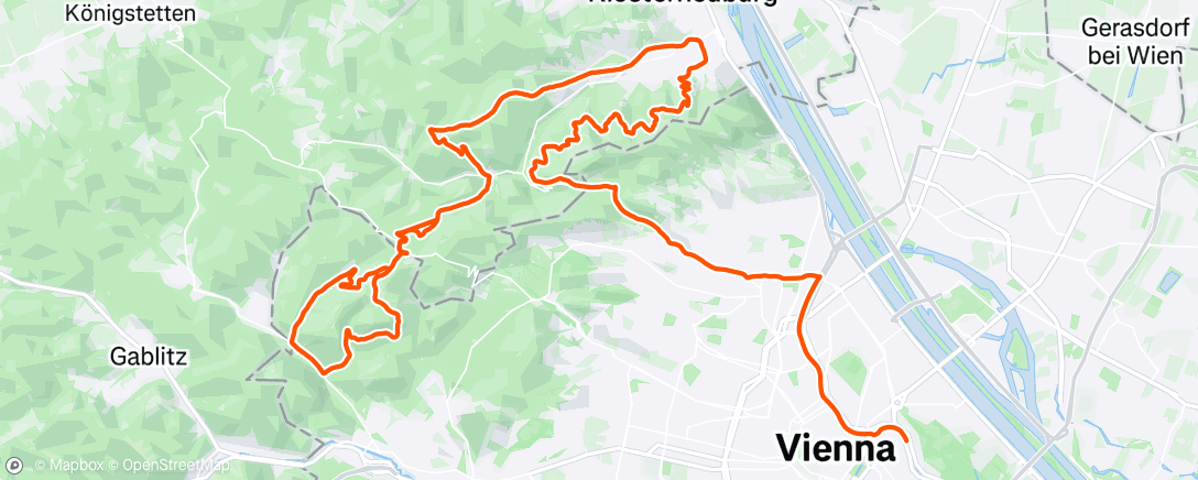 Map of the activity, Mountainbike-Fahrt zur Mittagszeit