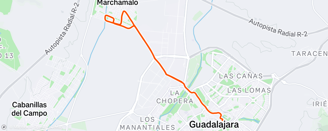 Map of the activity, Morning Run