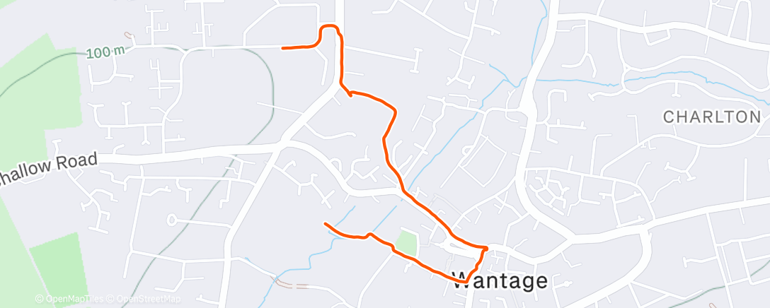 Map of the activity, Morning Walk