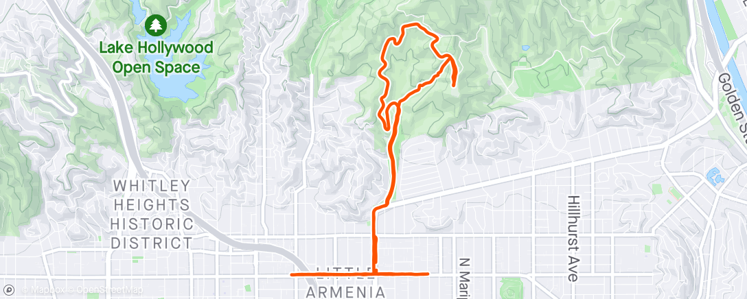Map of the activity, Run to Griffiths Observatory