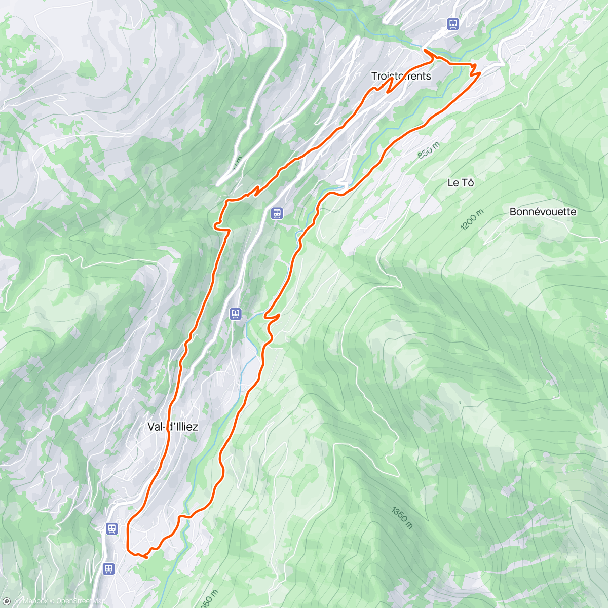 Map of the activity, Petite virée du samedi