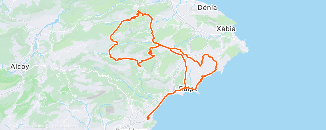 Map of the activity, Morning Ride