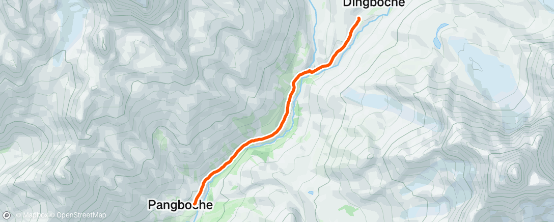 Map of the activity, Morning Hike