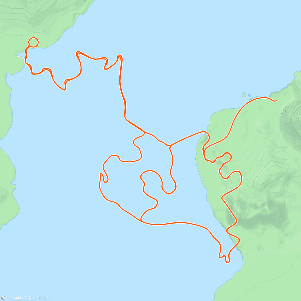 活动地图，Zwift - Race: Stage 3: Lap It Up - Seaside Sprint (B) on Seaside Sprint in Watopia