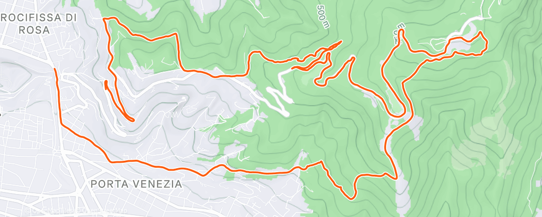 Карта физической активности (Sessione di mountain biking all’ora di pranzo)