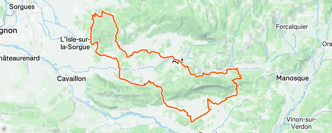 Map of the activity, Sortie vélo le matin