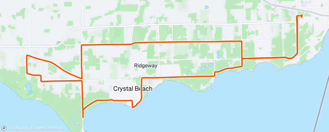 Map of the activity, Night Ride
