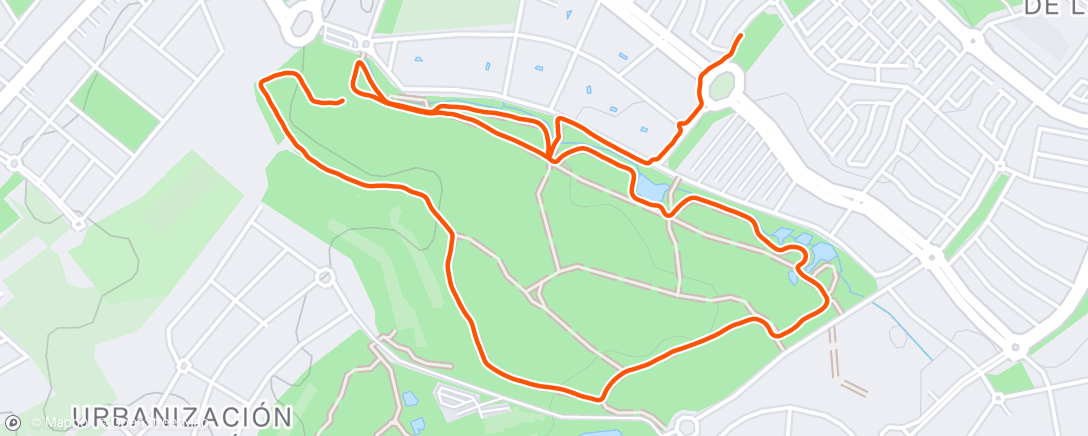 Map of the activity, Carrera a la hora del almuerzo