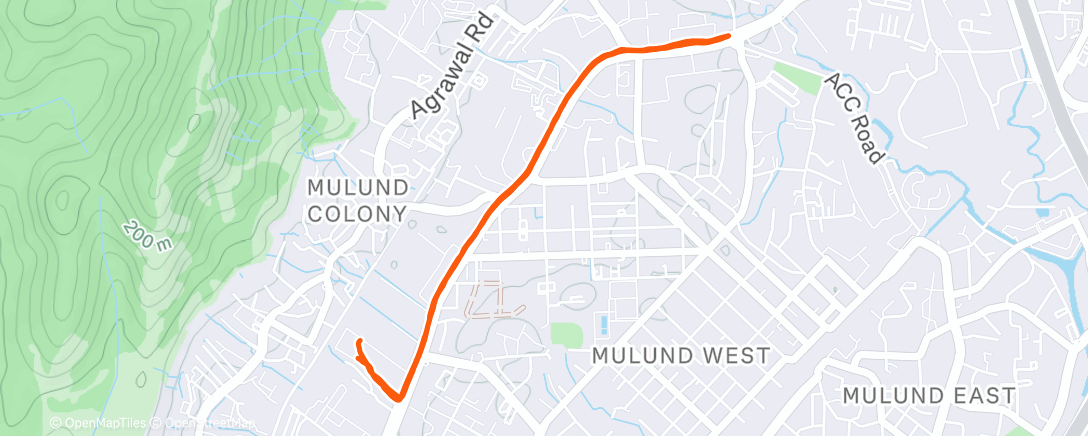 Map of the activity, Easy Run