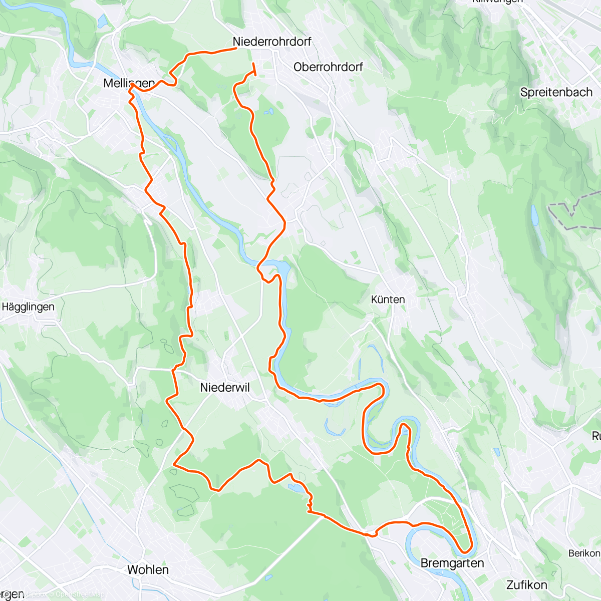 Map of the activity, Morning MTB XC😍🌧️