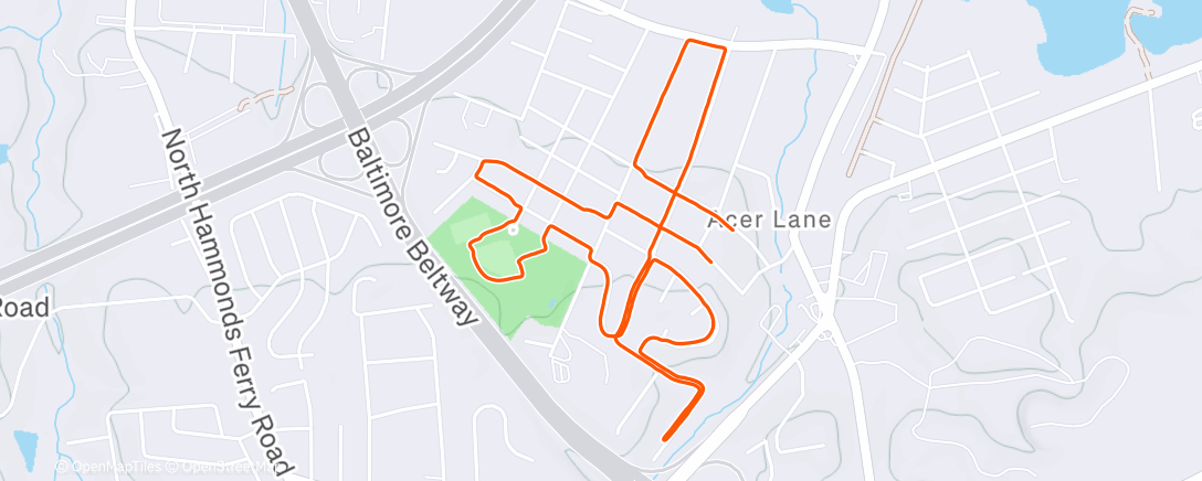 Map of the activity, Walk with pack