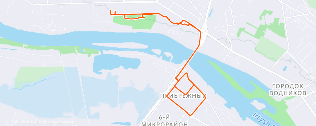 Map of the activity, Evening Run