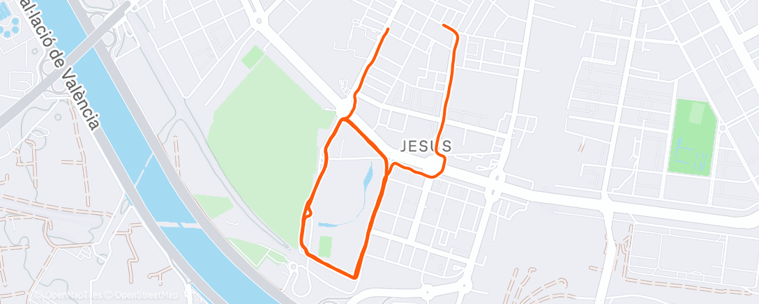 Map of the activity, Carrera de mañana