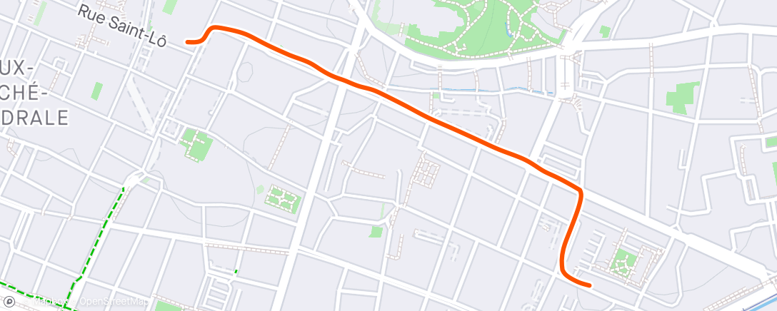 Map of the activity, Sortie en vélo électrique de nuit