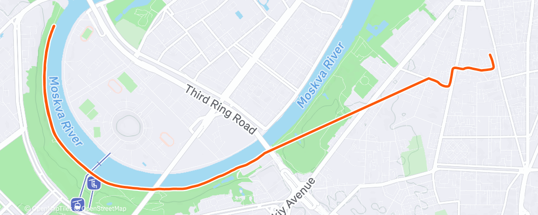 Map of the activity, Morning Run