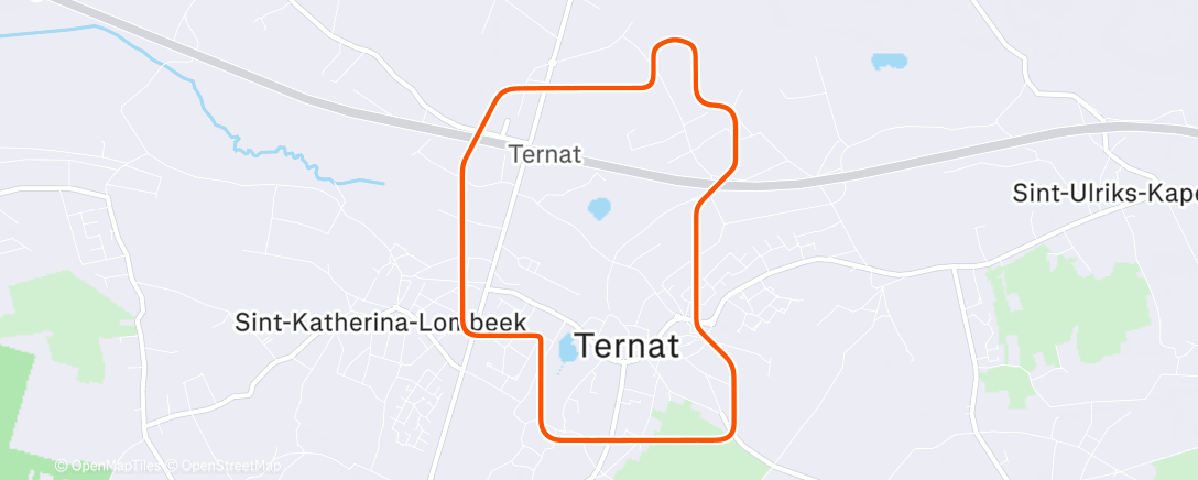 Map of the activity, MyWhoosh - trening