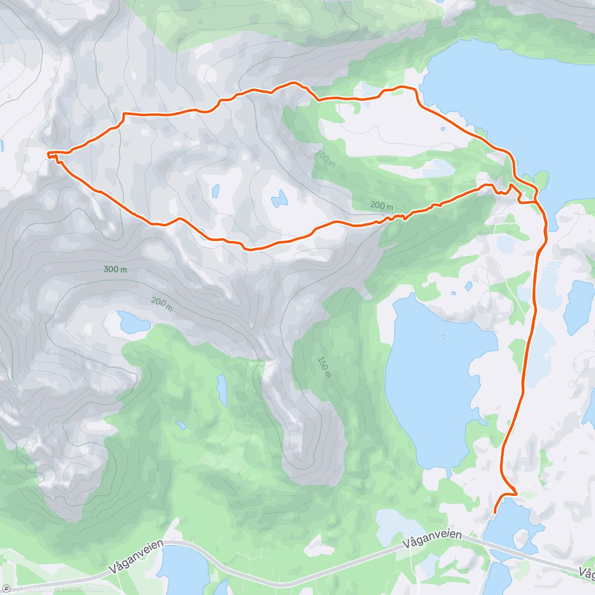 Map of the activity, Lunch Backcountry Ski