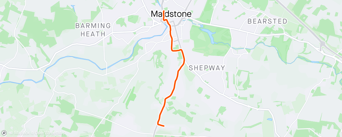 Map of the activity, Morning Run into work, quicker than driving the van 😂