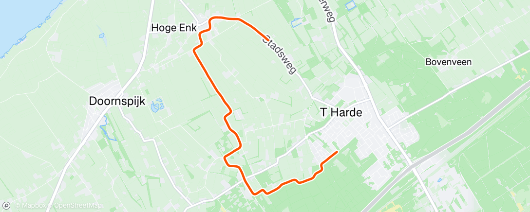 Map of the activity, Hardlopen met Evy - vrije training