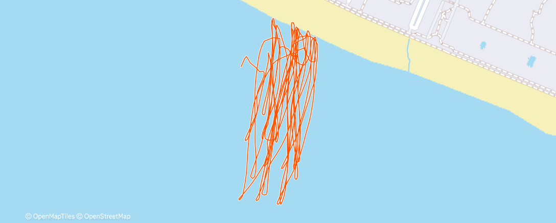Map of the activity, Afternoon Kitesurf