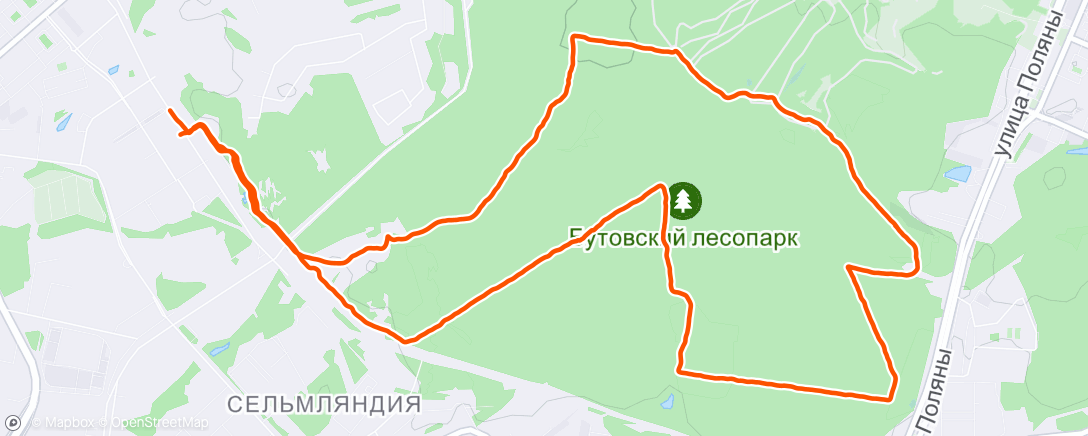 Map of the activity, Morning Run