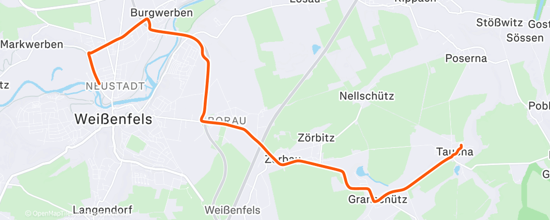 Карта физической активности (Fahrt am Nachmittag)