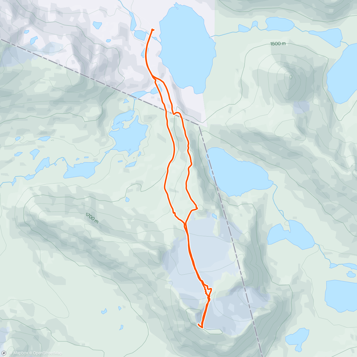 Kaart van de activiteit “Leirvassbu mot midtre Høgvagltind”
