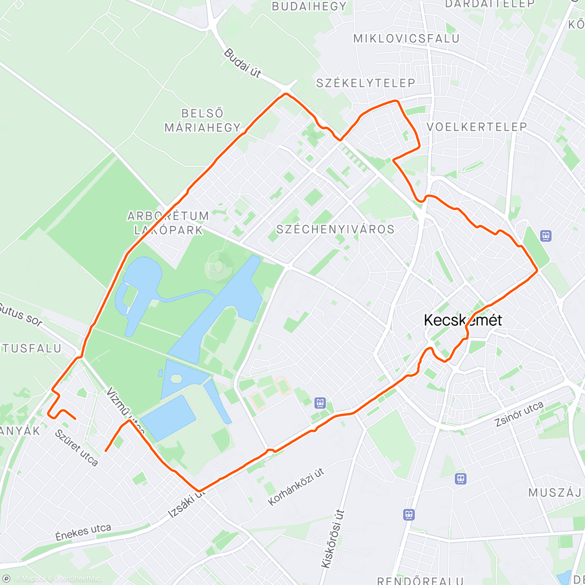 Mapa de la actividad, Evening Run with stroller