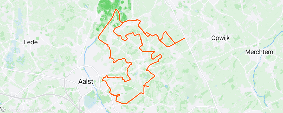 Mapa de la actividad (Ochtendrit op mountainbike)