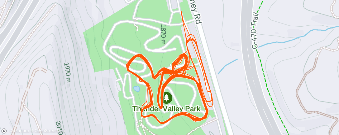 Map of the activity, Thunder Valley Short Track