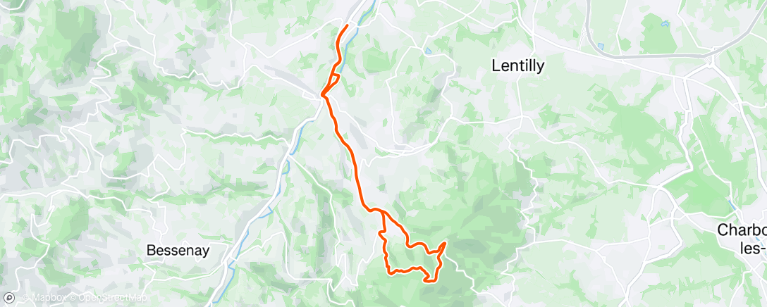 Map of the activity, Evening Ride