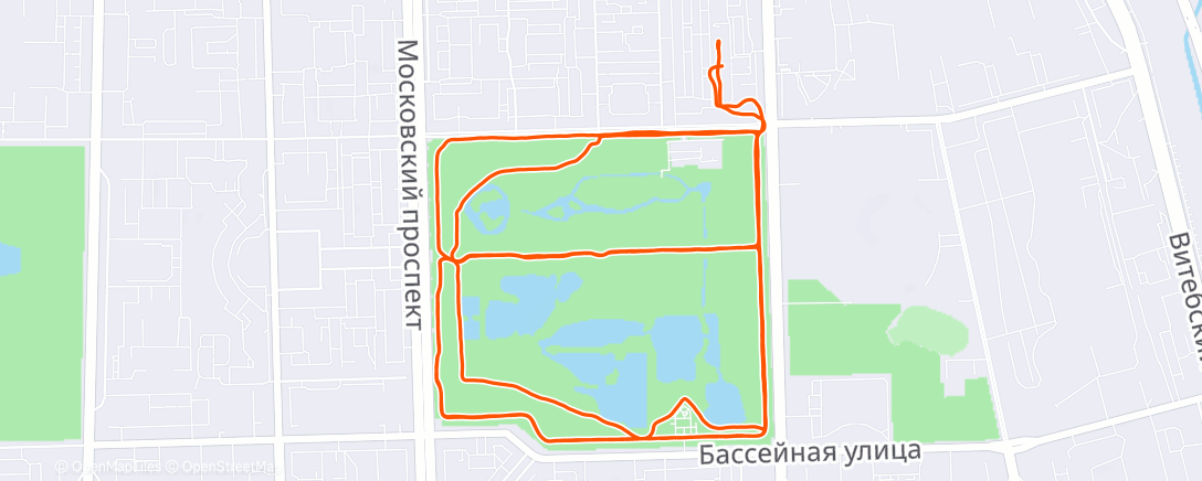 Map of the activity, Morning Run