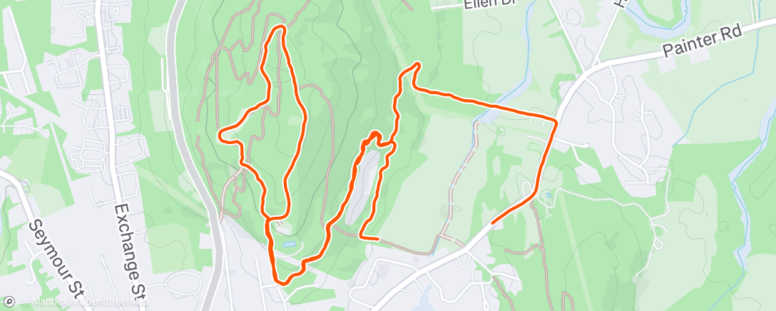 Map of the activity, Afternoon Run