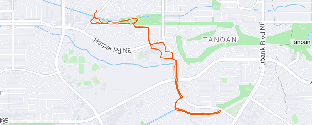 Map of the activity, Morning Dirt and Roads