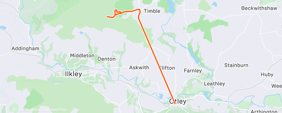 Map of the activity, Morning Walk