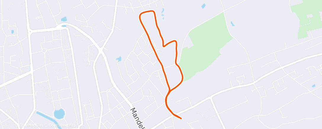 Map of the activity, Afternoon Walk