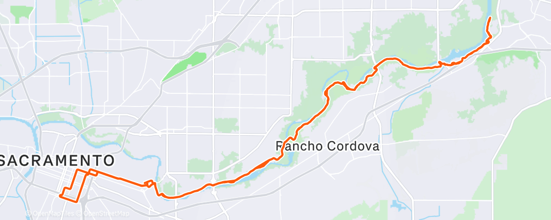 Map of the activity, Cycling